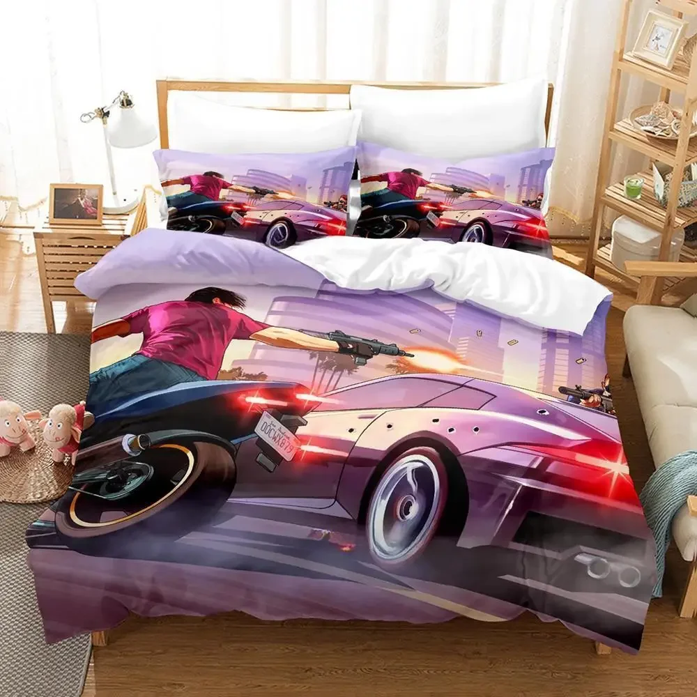 

Grand Theft Auto: The Ballad of Gay Tony Bedding Set Single Twin Full Queen King Size Bed Set Adult Kid Bedroom Duvetcover Sets