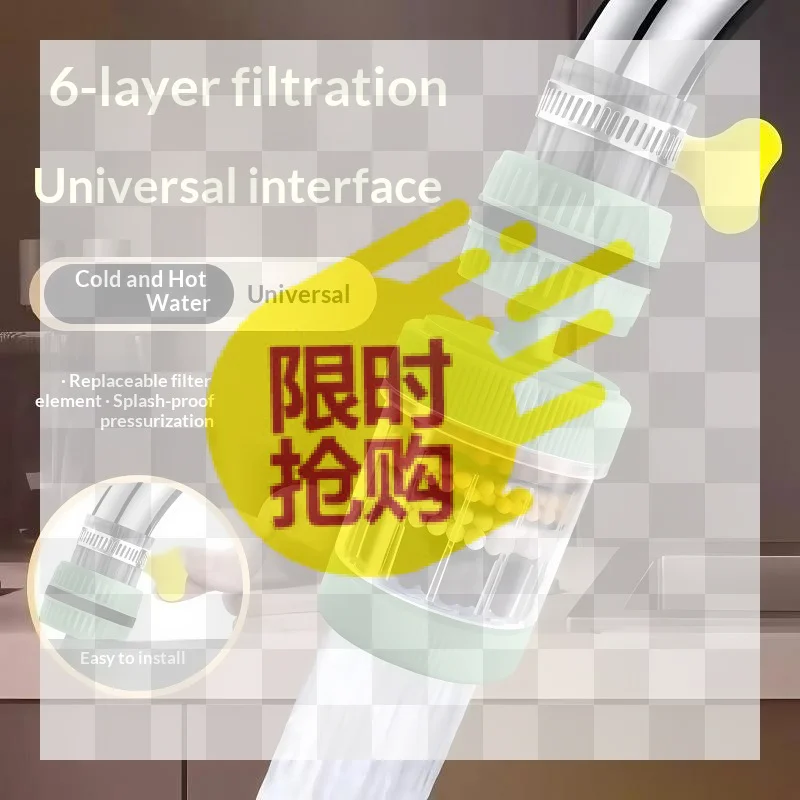 【BA】Flexible Faucet Extender With Filter 360 Degree Bendable Anti Splash Tap Kitchen Sink Water Purifier Aerator
