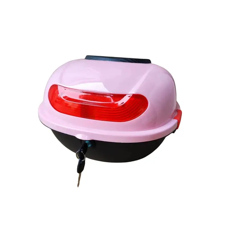 Motorcycle Tour Tail Box Enlarged Capacity Safety Scooter Trunk Luggage Top Lock Storage Carrier Case  Trunk Tail Mount