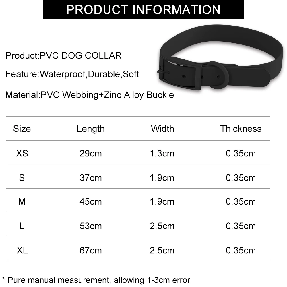 Universelle wasserdichte Hunde halsbänder mit PVC-Gummi aus Zink legierung für mittelgroßes Hunde halsband für Katzen – Detail 3