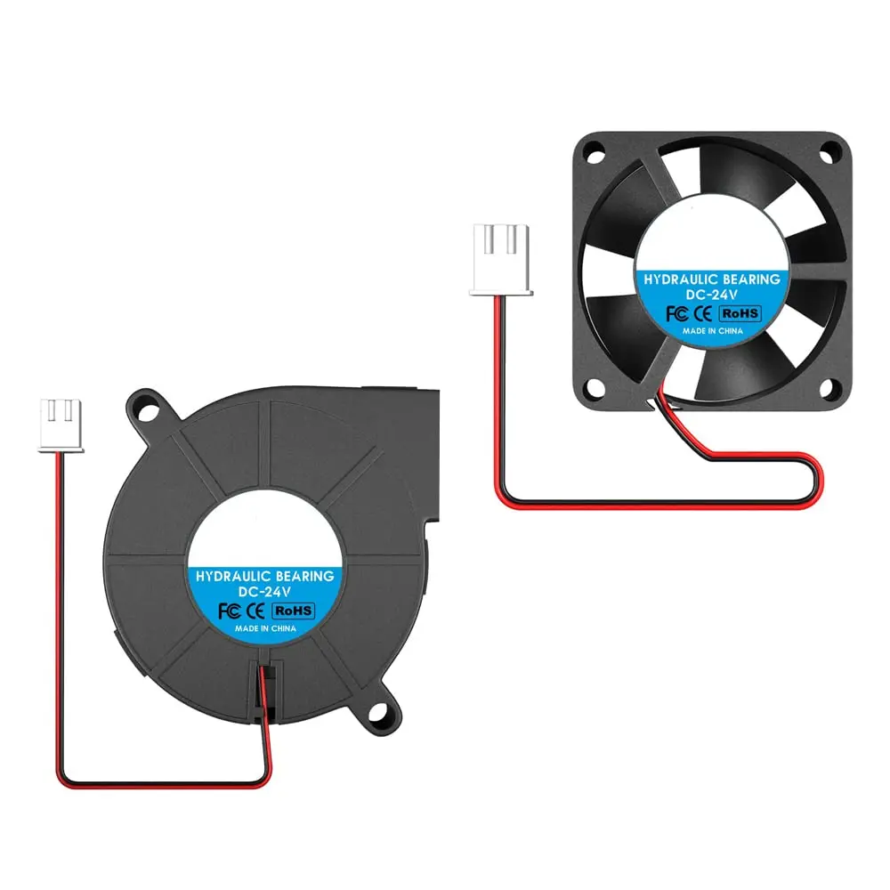 HzdaDeve 3D Printer 5015 Blower 50x50x15mm 4010 Blower 40x40x110mm 24V DC Blower Fan for Creaty Ender 5 S1 Extruder Nozzle Fan