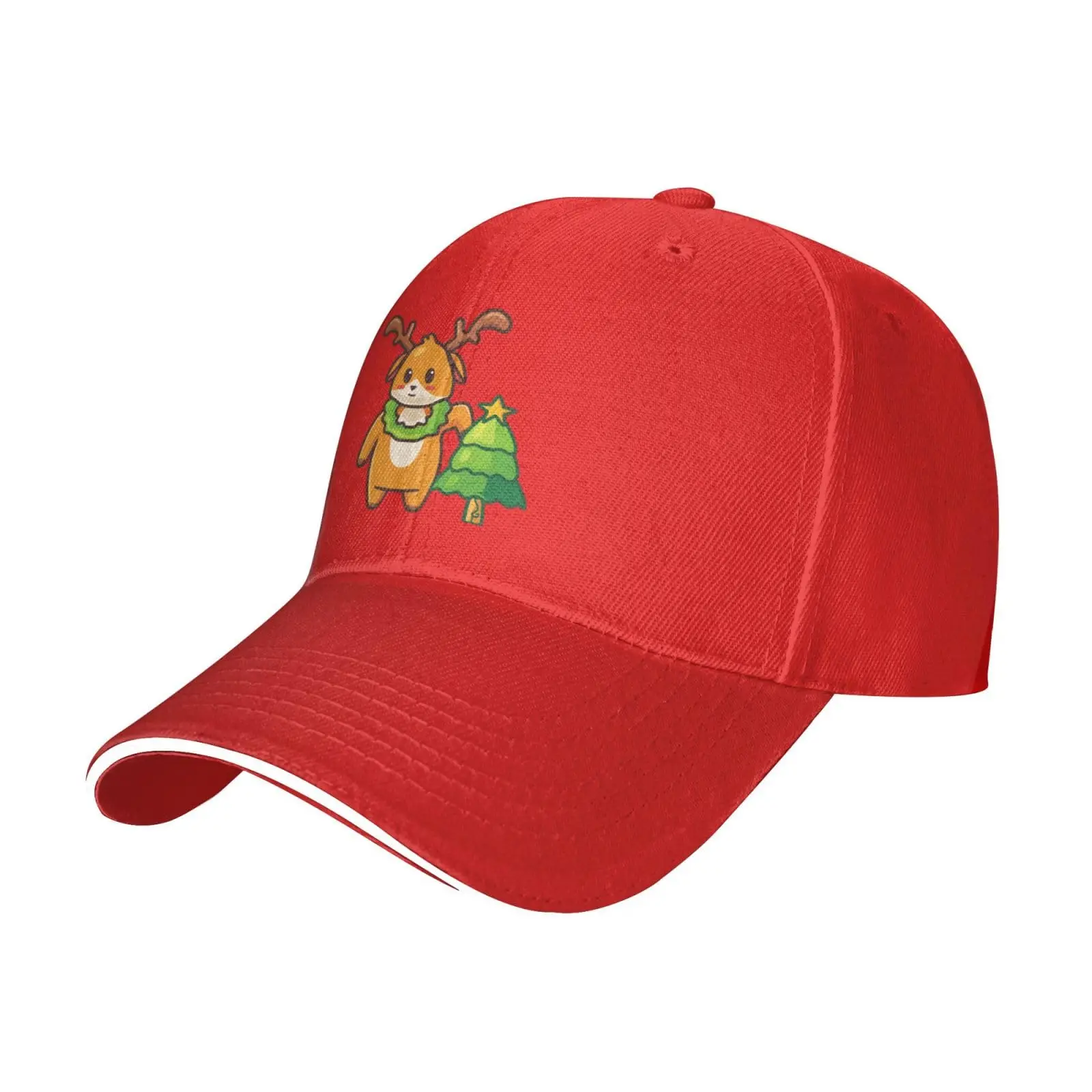 

Cute Little Deer Baseball Cap Women Men Hats Adjustable Truck Driver Sun Hat Dad Baseball Caps Red