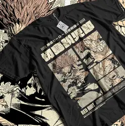 Eijiro Kirishima T-shirt Red Riot Hero Anime Gift Shirt All Size