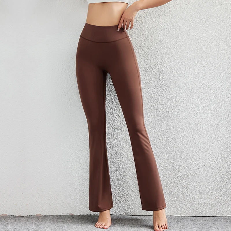 2024 نمط جديد رائجة البيع اليوغا تجريب طماق للنساء السيدات السراويل جرس قيعان عالية الخصر سراويل رياضية الجري الرياضة #6