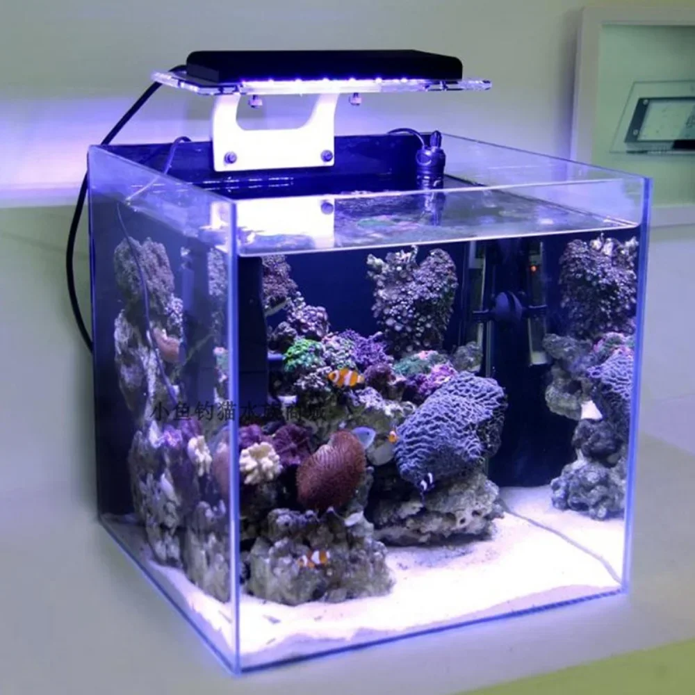 LED Fish Tank Light  Clip On Aquarium Fixture,High Par Wifi Smart Control Coral Reef Light Stimulate Sunrise Sunset Moonlight