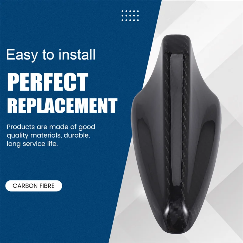 

A58X-Carbon Fibre Car Roof Shark Fin Antenna Signal Aerials Cover Trim For Kia Stinger 2018-2023