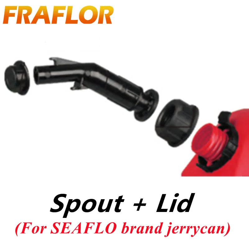 Oil Spout & Lids for SEAFLO 5L 10L 20L Gas Can Oil Hose Pipe Diesel Gasoline Jerrycan Oil Petrol Tanks Gasket Sealing Seal