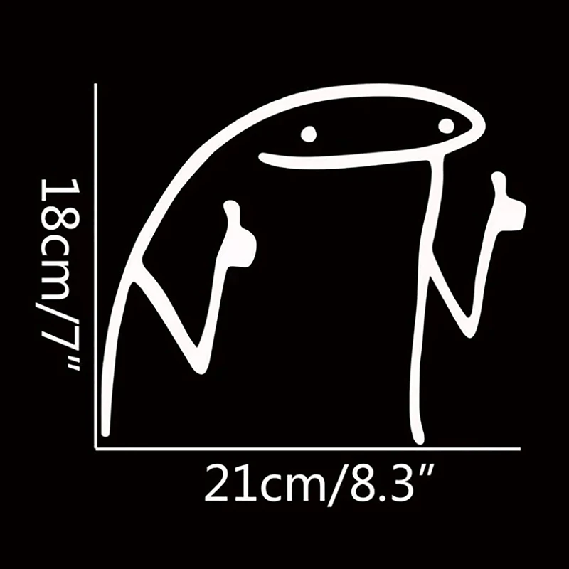 STICK MAN THUMBS UP」MEME SERIES CAR DECAL AUTOMOTIVE DIE-CUT VINYL STICKER