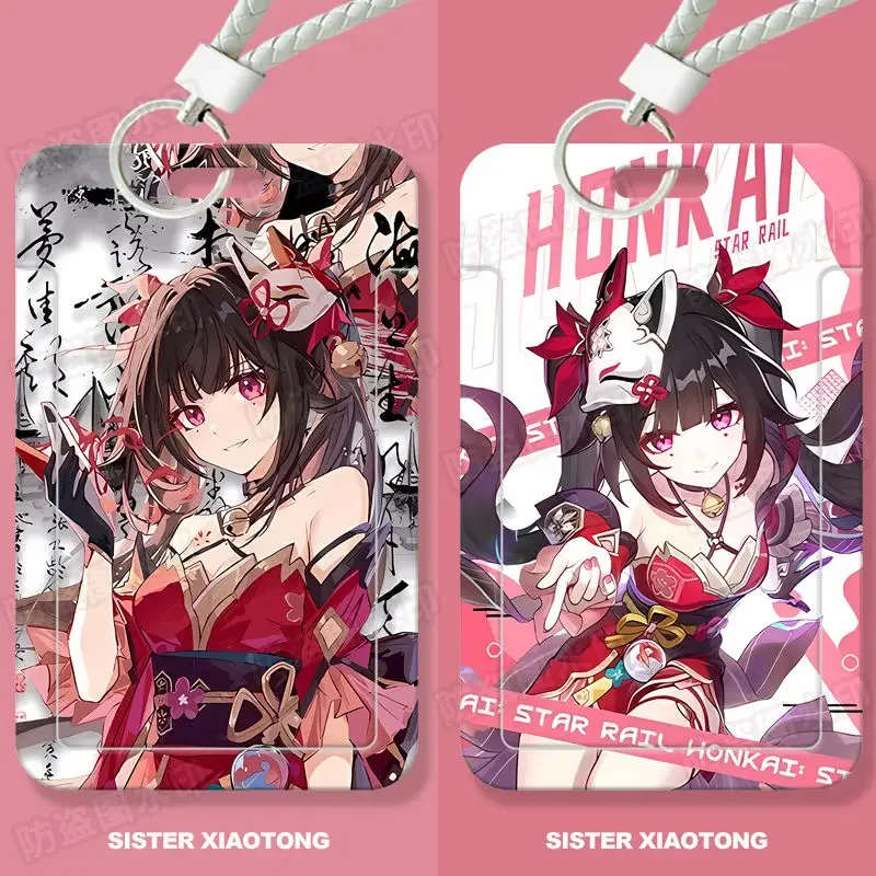 Anime Honkai:Star Rail Sparkle One-sided Printing Business Retractable Credit Cards Holders Bank ID Holders Bus Card Cover Cases