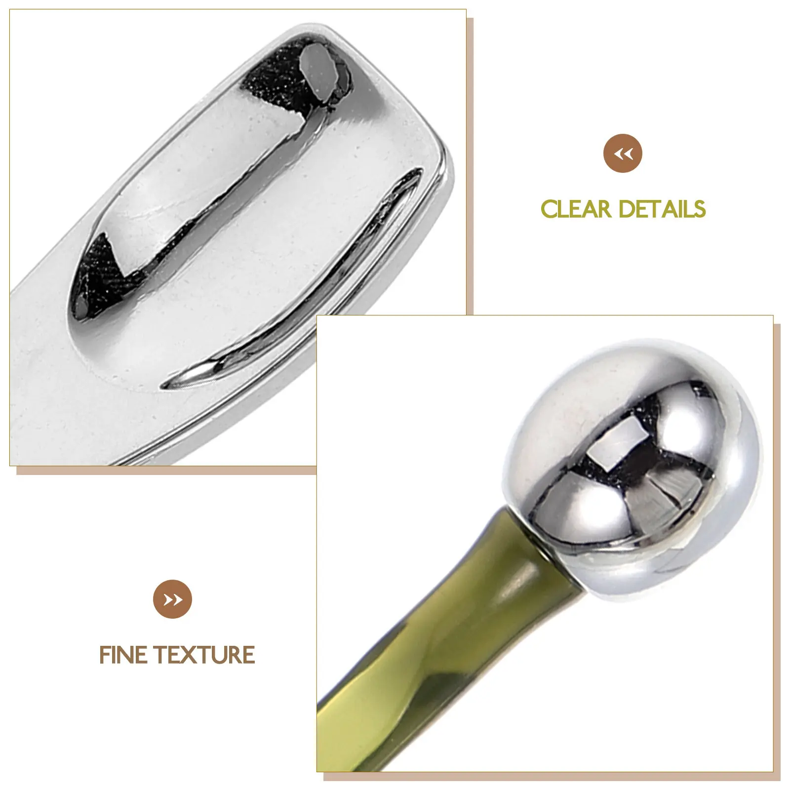 3Pcs Metal Facial Cream Spoon Skincare Spatula for Eye Cream Essence Mask Application Beauty Tool Scoop Spatula view 5