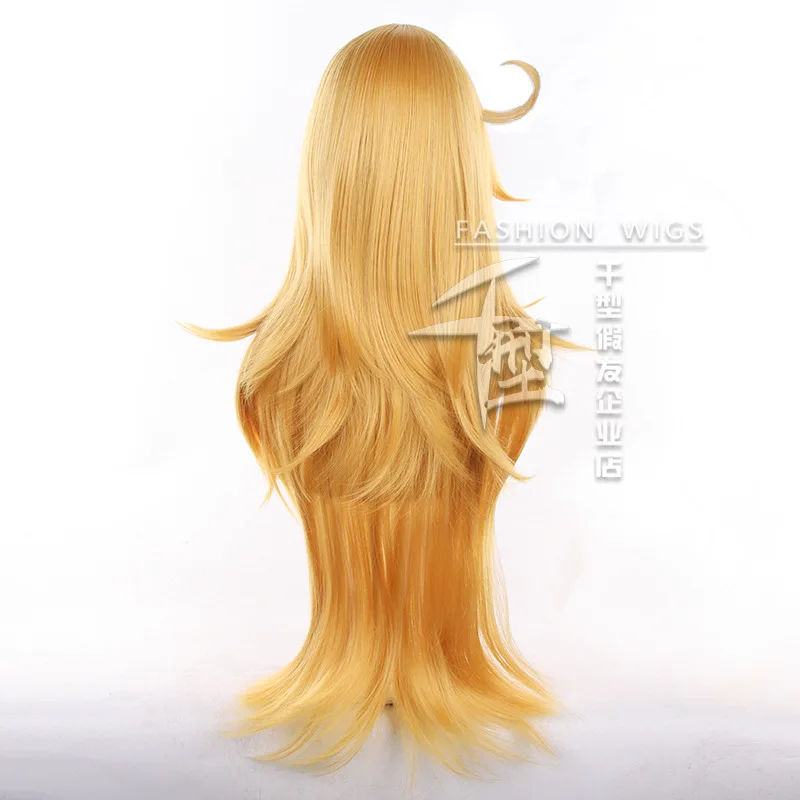 Escoffier Cosplay Wig Long Golden Yellow Wigs Cosplay Anime Cosplay Wig Heat Resistant Synthetic Hair Halloween Wig Cap