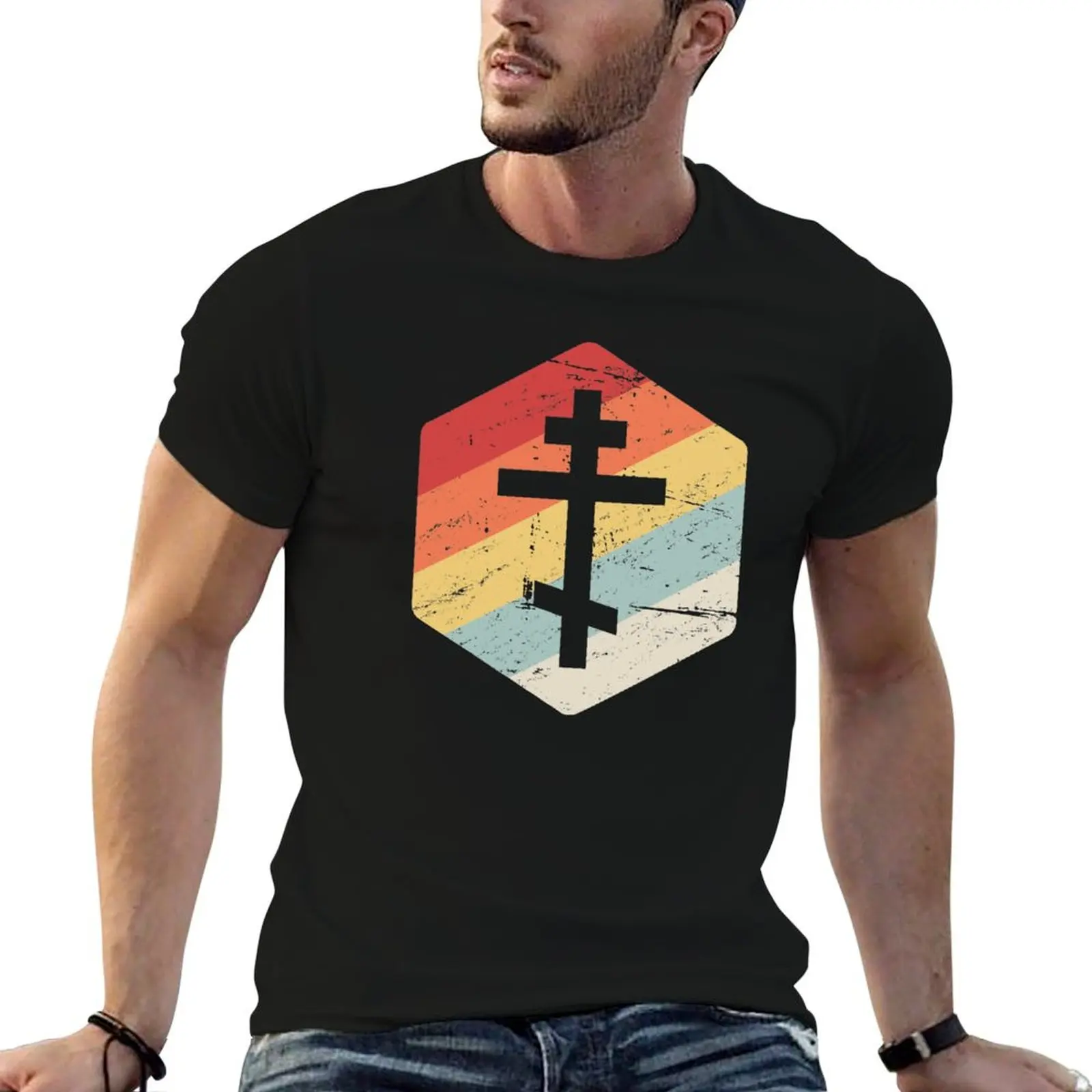 Eastern Orthodox / Greek Orthodox - Retro T-Shirt man t shirt summer clothes t shirts for men pack