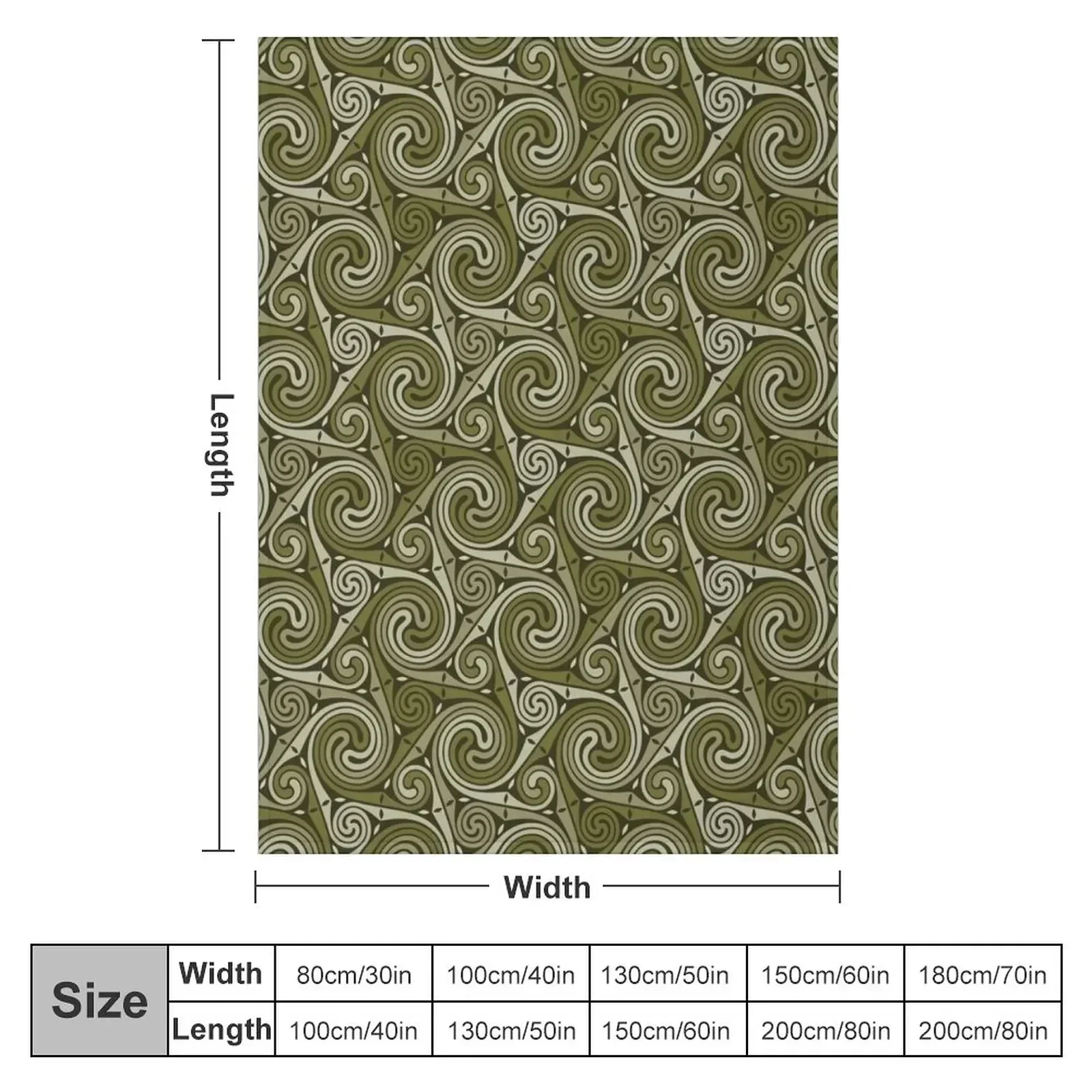 CELTIC MEADOW. KHAKI. Throw Blanket couch cozy soft plush fuzzy picnic outdoor blanket