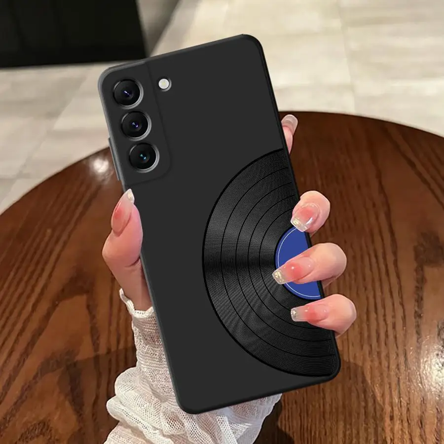 حافظة لاعب التسجيل لهاتف سامسونج جالاكسي A40 A16 A50 A04 A06 A20 A13 A70 A30 A15 A05 A17 A10 A12 غطاء هاتف ناعم أسود #2