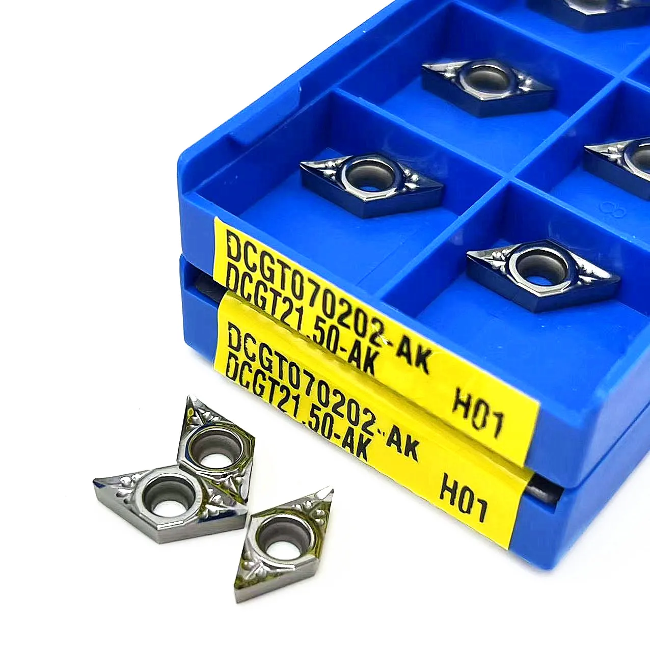 10 pz DCGT070208 AK H01 DCGT070204 inserto in metallo duro CNC lama di taglio in alluminio tornio CNC portautensili strumento lega di alluminio scanalato