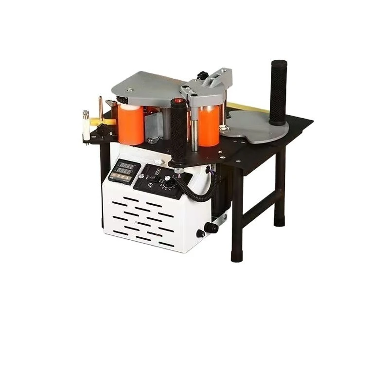 small special-shaped curved and straight dual-purpose speed regulating double-sided coating portable edge banding machine