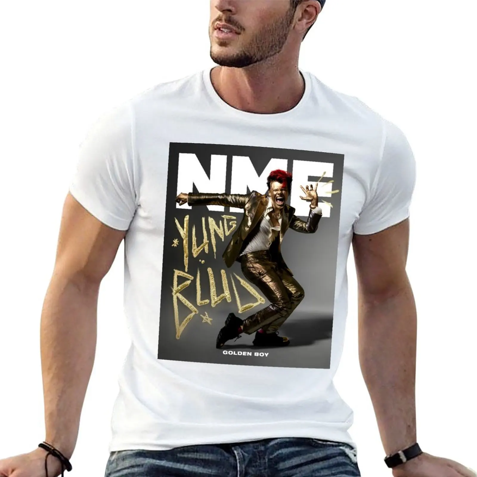 

Yungbluds NME T-Shirt t shirt man plain t shirts for man slim fit T-Shirt