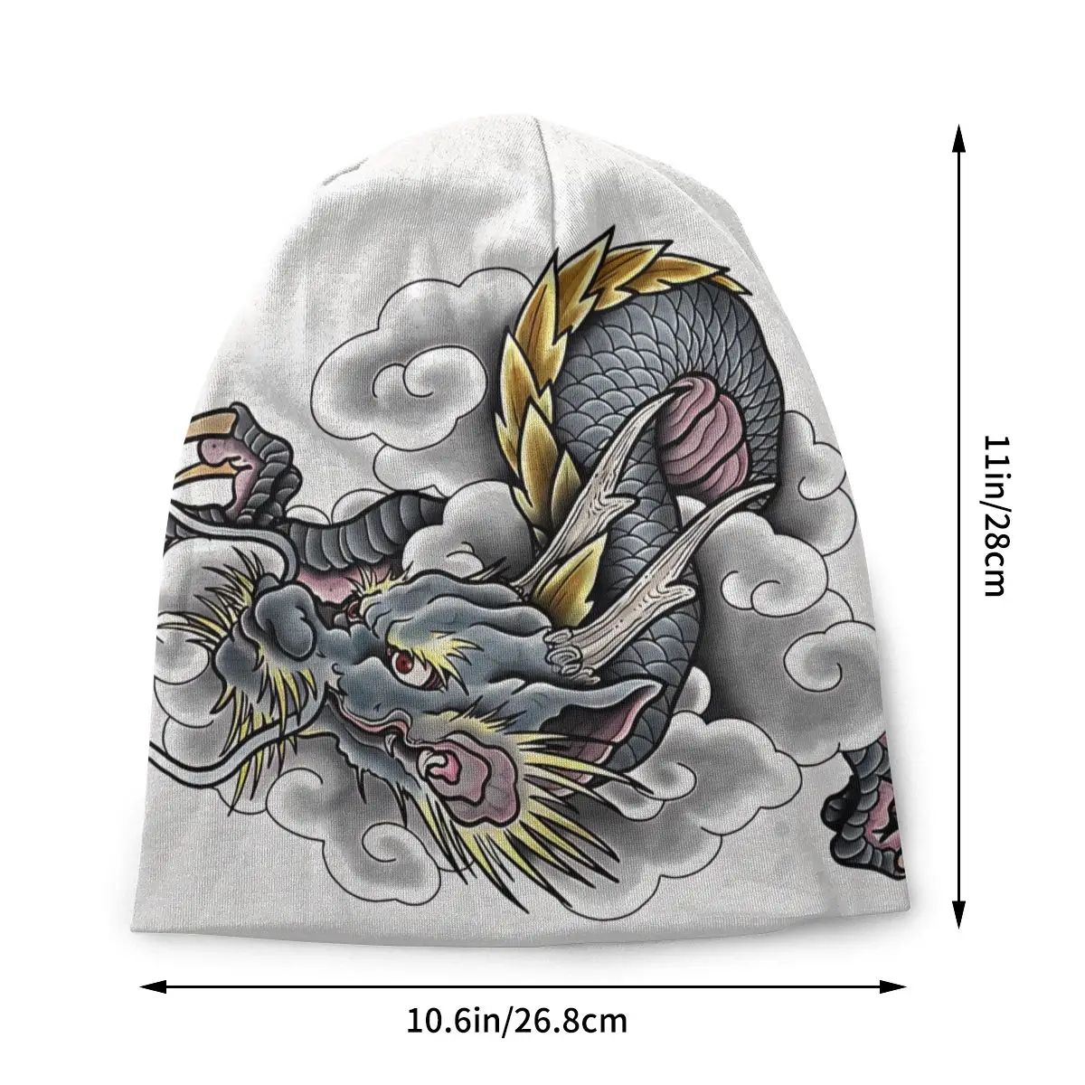 Japanese Dragon Art Tattoo Outdoor Hats Japanese Dragon Design Thin Hat Bonnet Skullies Beanies Caps Men Women\'s Earmuffs