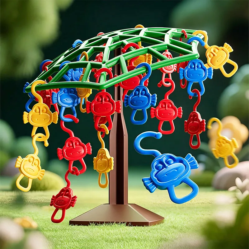Hot Kids Intelligence Board Game Balance Funny Monkey Climbing Tree Hang Toys Desktop Party Games Educational Birthday Toys