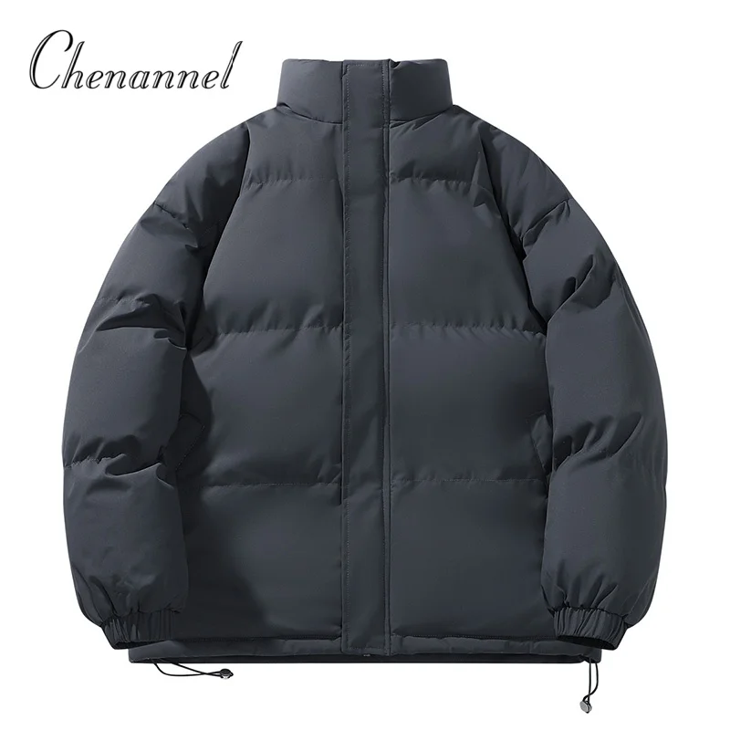 

Мужская куртка на хлопковой подкладке, осенне-зимняя куртка в корейском стиле, повседневное утепленное хлопковое пальто с воротником-стойкой, модное