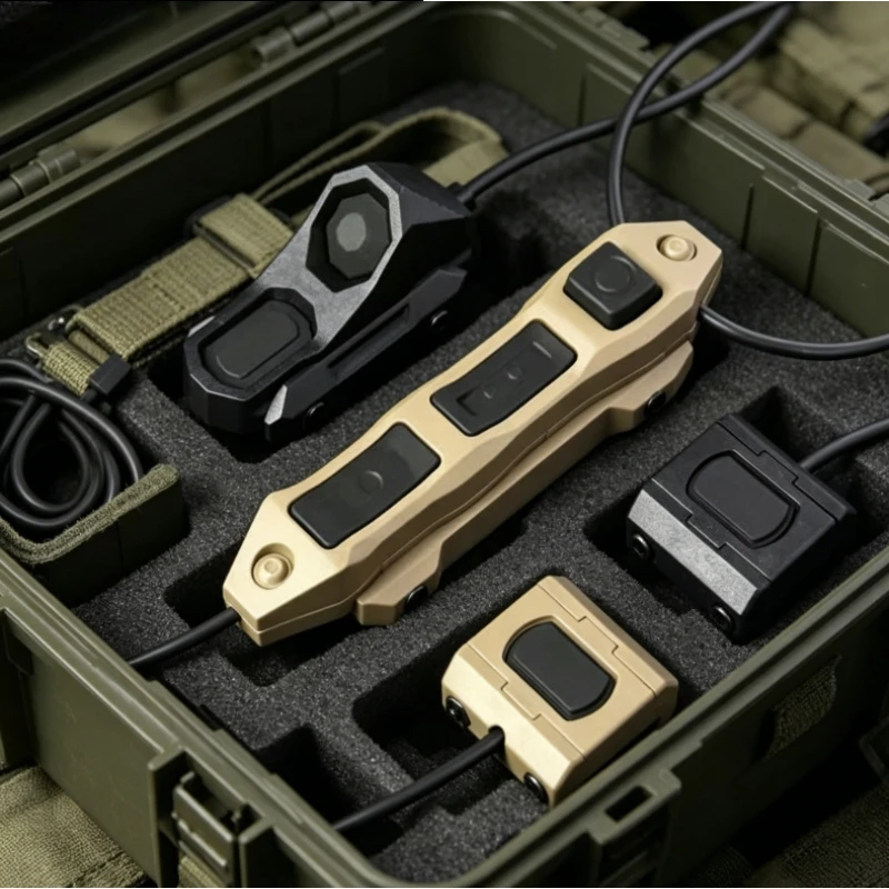 Tactical Dual Triple Remote Pressure Switch for OGL PEQ-15 2.5mm SF Plug M600 M300 Flashlight 20mm Rail Toy Accessory