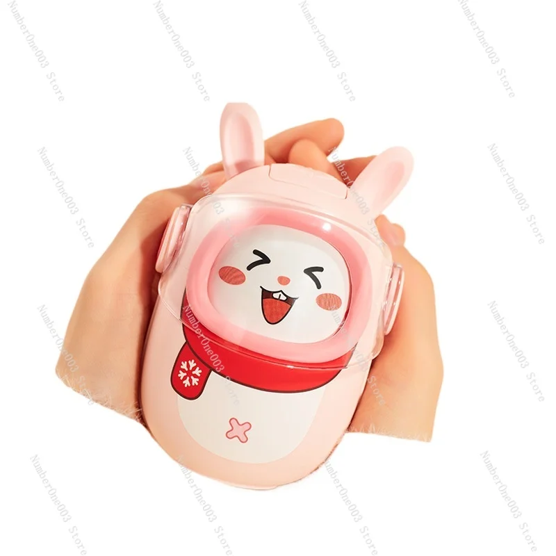 Cartoon Space Capsule Shiba Inu Rabbit Face-Changing Hand Warmer Power Bank Plush Winter Gift Heating Pad
