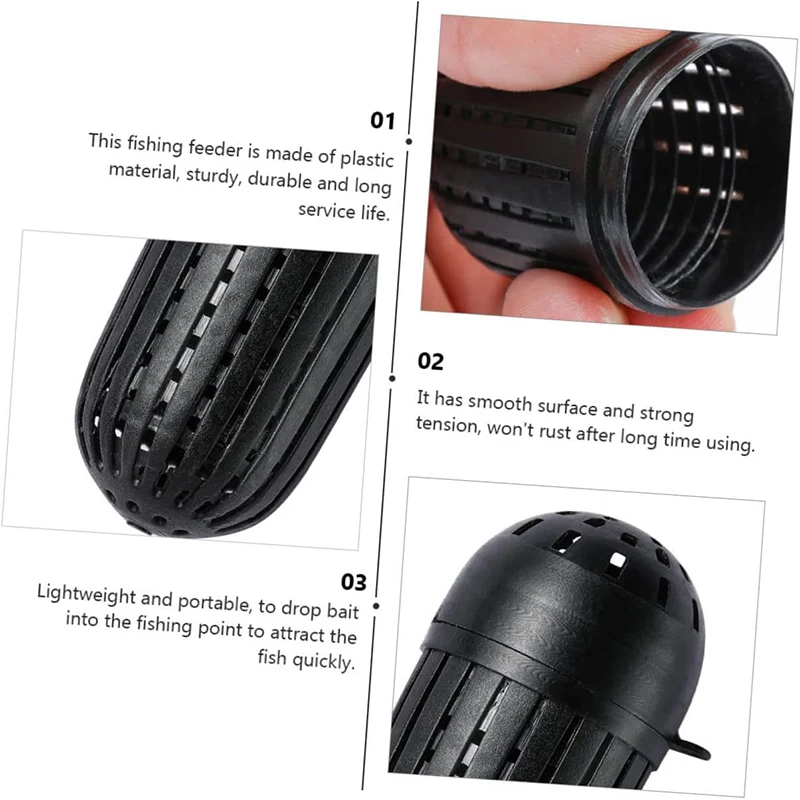 30 قطعة قفص طعم الصيد البلاستيكي حامل سلة الصيد لصيد سمك الشبوط في الهواء الطلق #5