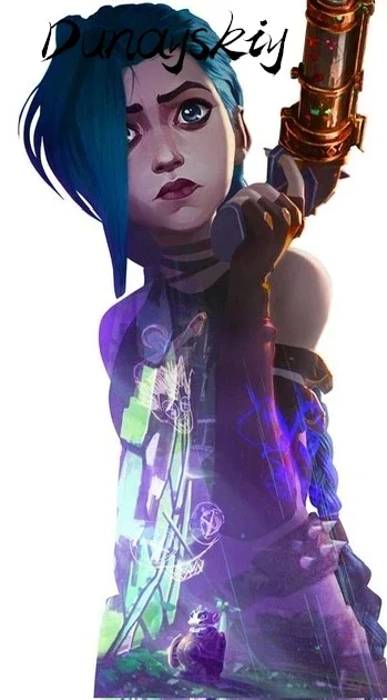 Cosplay League of Legends 2 Arcane Jinx Zap Zap Blaster Games Cosplay Costume Party Props Accessories Fake Gun Blue Wig Costumiz