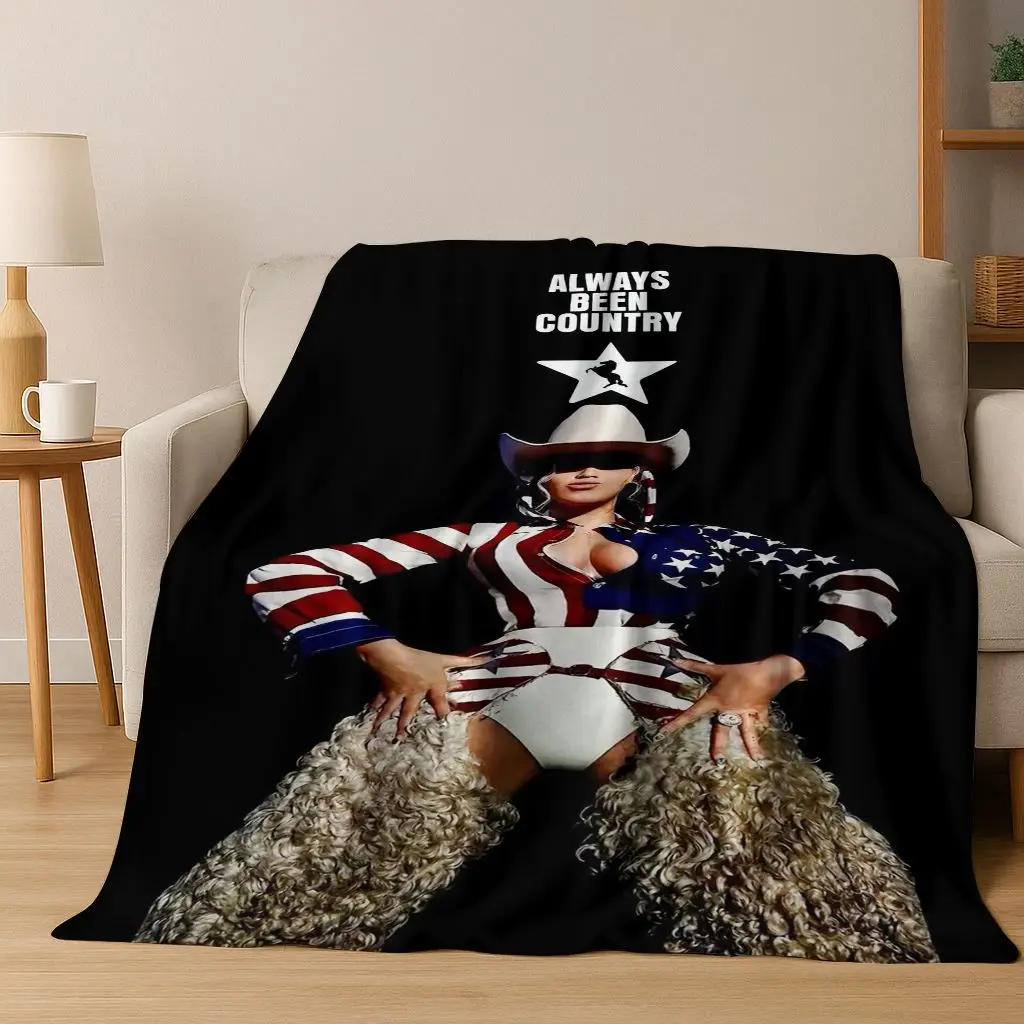 

Fashion Pop Music Beyonce Art Flannel Blanket,Cozy Soft Throw Blanket for Home Bedroom Bed Sofa Picnic Office Cover Gift Kid
