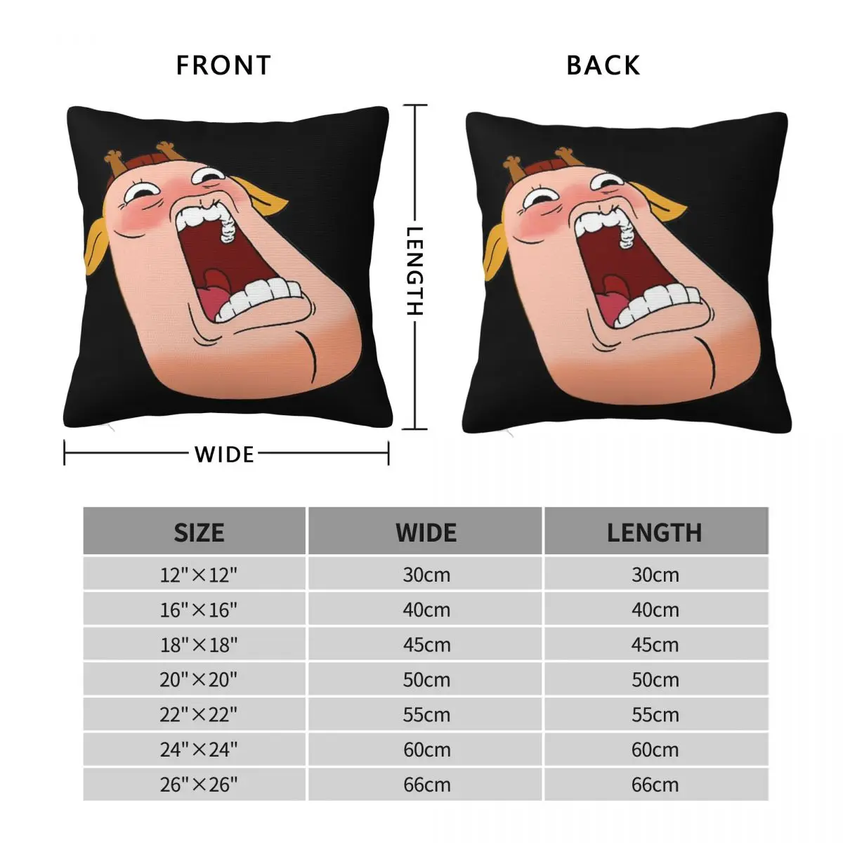 Centaurworld Durpleton Screaming Square Pillowcase Polyester Linen Velvet Creative Zip Decor Pillow Case Room Cushion Cover