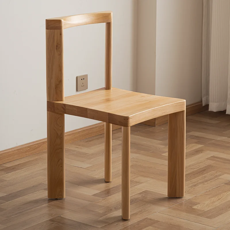 Chaise de salle à manger moderne en bois de cyprès massif, avec dossier créatif pour la maison et le bureau, pour la cuisine et le salon