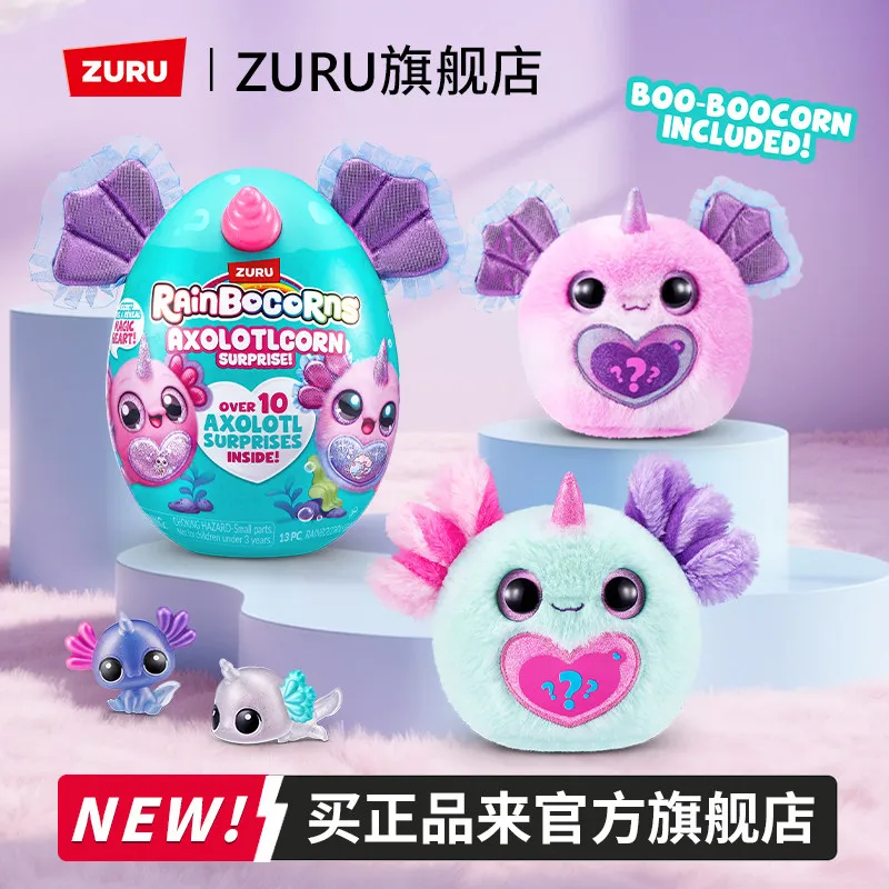 

ZURU Rainbocorns Axolotlcorn Surprise Blind Egg Stuffed Animal Doll Toy With Over 10 Surprises For Girls Kids Children