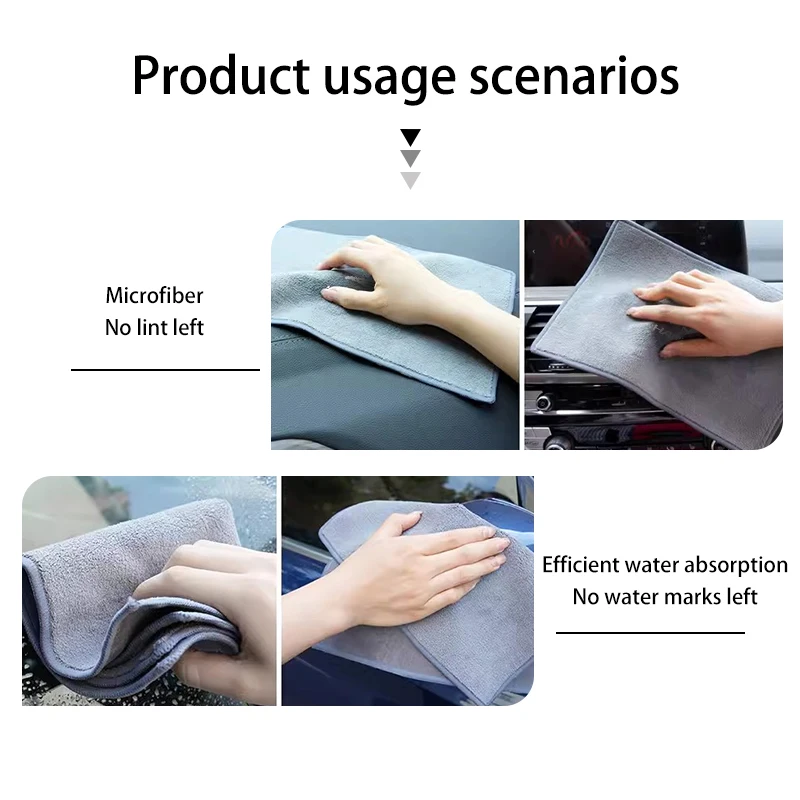 Car Logo Wash Clean Towel Microfiber Cleaning Drying Clothl For Toyota GR Sport C-HR Rav4 YARiS supra Corolla Prius Harrier view 3