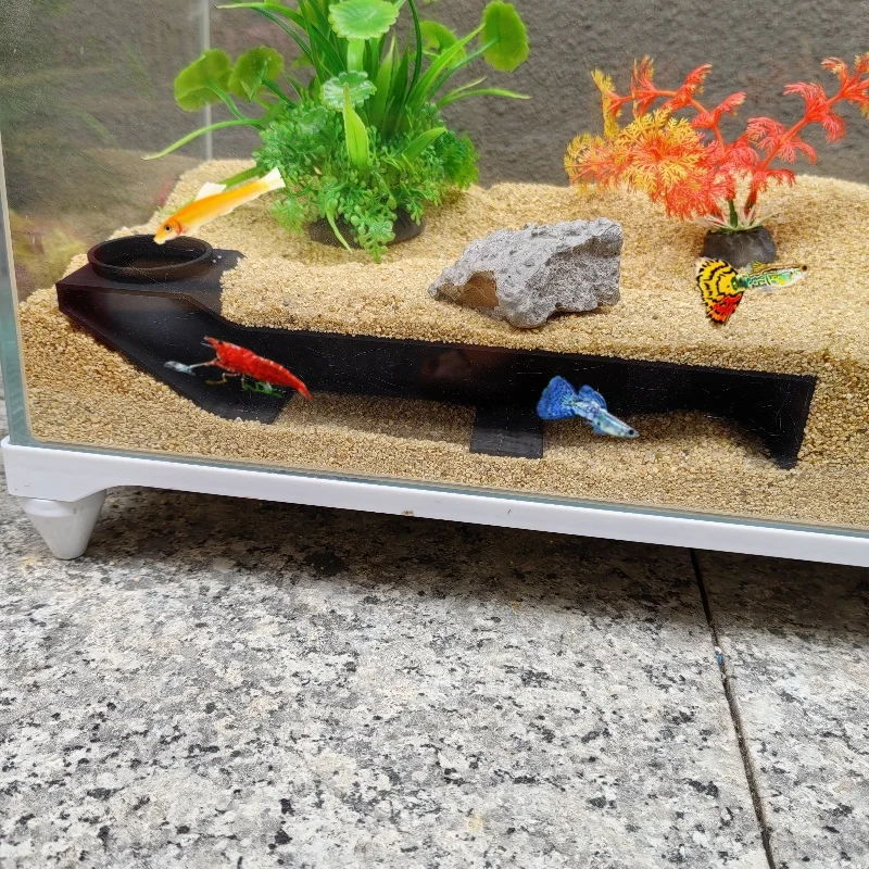 Aquarium glass hidden underground viewing tunnel underwater amusement full of fun