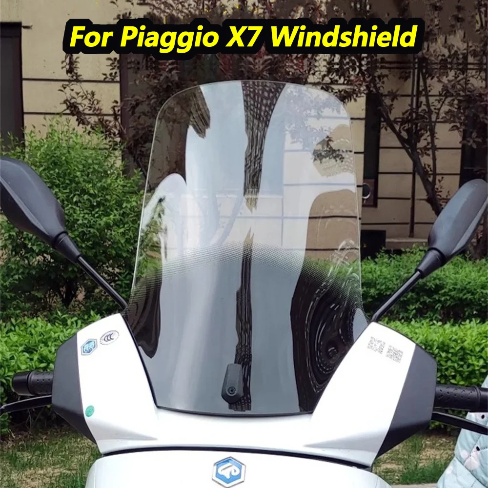 

For Piaggio X7 X 7 windshield modification with high and thick front windshield panel and windshield mirror accessories