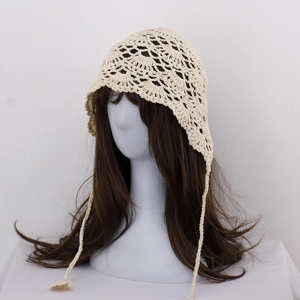 cotton High Quality Women Hat All Seasons Knitted Beanie Hat Lady Crocheted hat Skullies Beanies Vintage Female Tassels Beanies