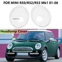 Par de cubiertas de faros delanteros, cubierta de pantalla de lente transparente para MINI Cooper R50 R52 R53 Mk1 2001 2002 2003 2004-2006 63126911701