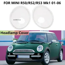 Pair Front Headlamp Cover Clear Lens Lampshade Shell Cover For MINI Cooper R50 R52 R53 Mk1 2001 2002 2003 2004-2006 63126911701