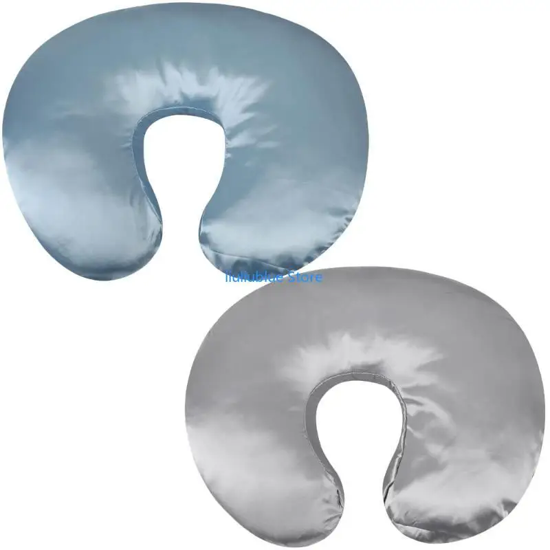 

Baby Nursing Pillow Cover Newborn Maternity Breastfeeding Pillow Cover Satin U-shape Nursing Pillow Breathable Slipcover 62CF