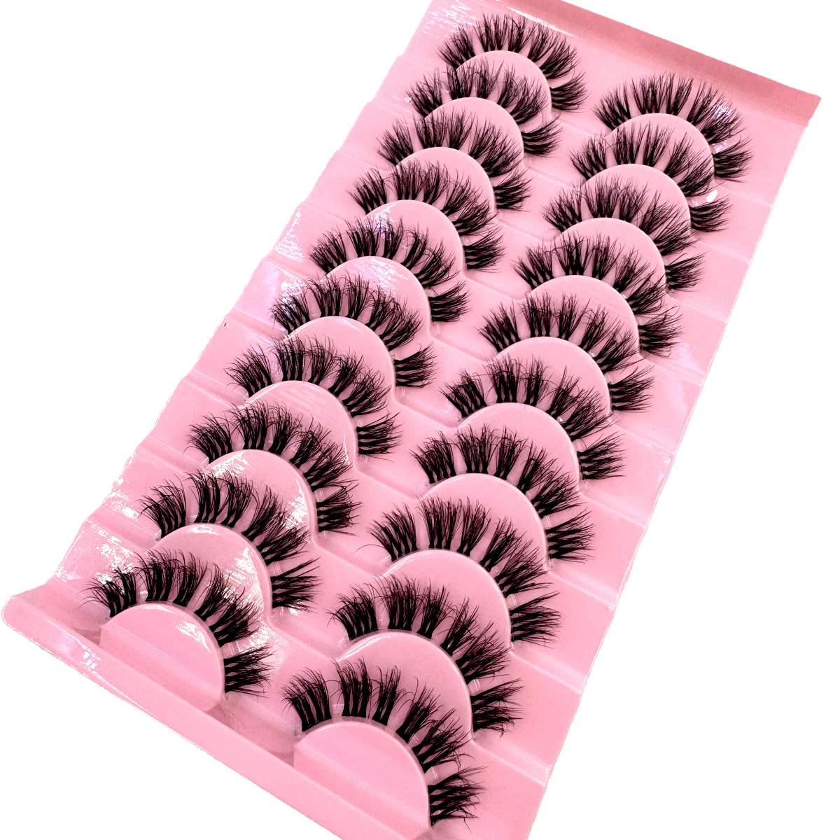 HBZGTLAD 新しい 10 ペアの 3D ナチュラルつけまつげエクステンションメイクアップ、長持ちする厚いナチュラルまつげドラマチックカーリング