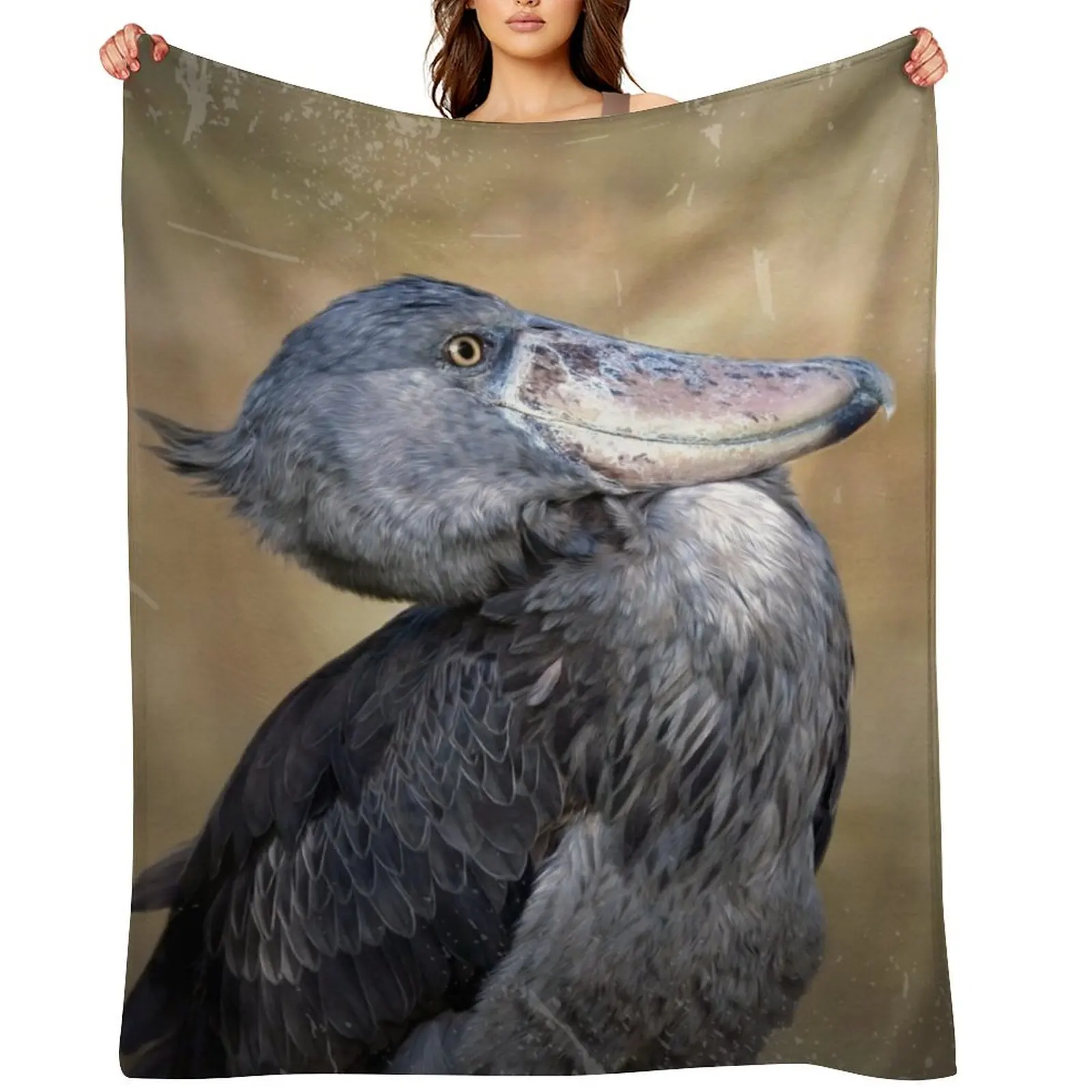 

Shoebill Stork Throw Blanket Furry heavy to sleep christmas decoration decorative Blankets