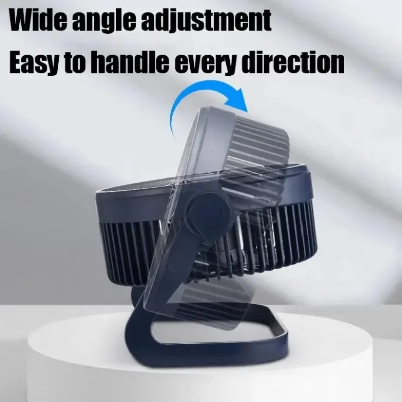 XIKCU Adjustable USB Desktop Electric Fans Portable Silent Office Desktop Energy-saving Fans for Home Office Dormitory Use