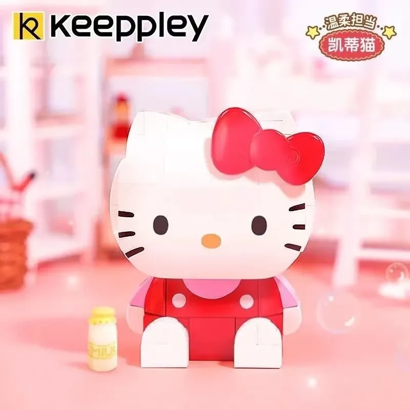 น่ารัก Keeppley Sanrio Building Blocks Hello Kitty Kuromi Pochacco 3D ปริศนาประกอบ Cinnamoroll ชุดอิฐของเล่นสําหรับของขวัญเด็ก