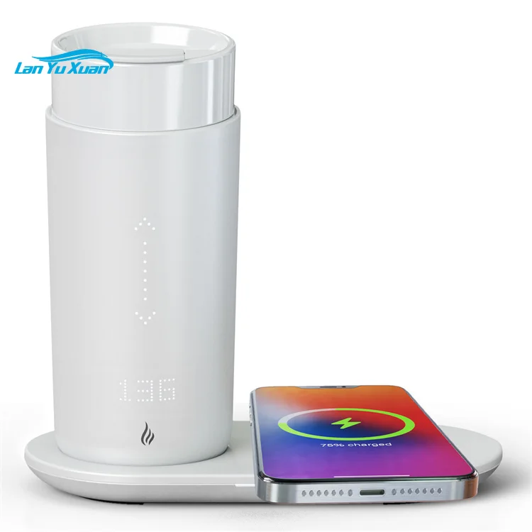 Temperature Control Heating Coffee Smart Mug Self-heating Travel Mug App Control Thermos With Wireless Charger