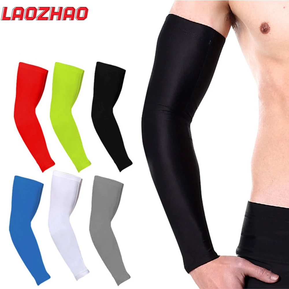 LAOZHAO Cooling Arm Sleeves, UV Sun Protection & Compression, Sports Golf Basketball Sleeves for Men & Women
