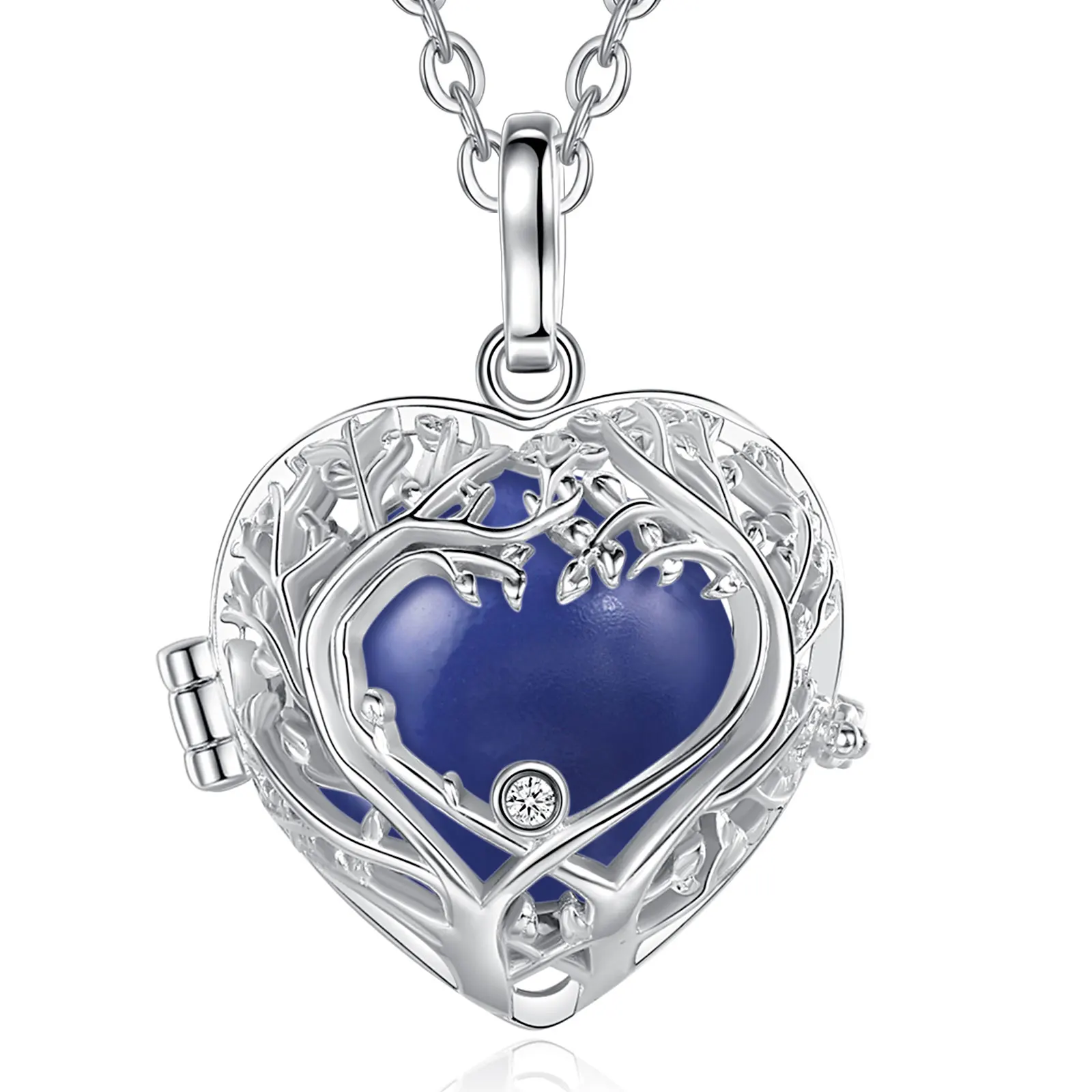 Eudora 18mm Harmonie Ball Baum des Lebens Herz Anhänger Schwangerschaft Bola Engel Anrufer Baby Wishing Chime Ball Halskette Frauen schmuck