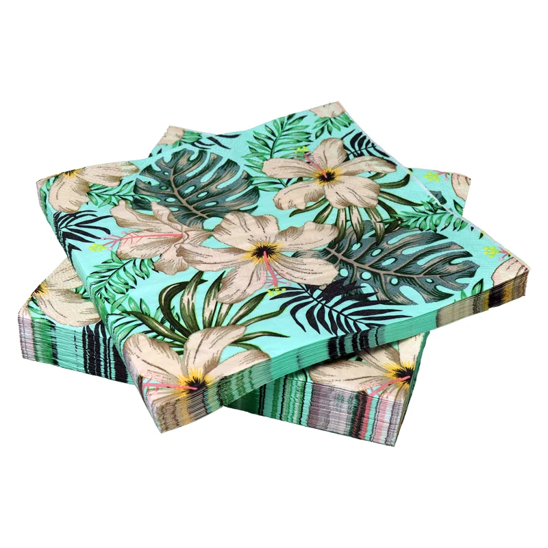 

50 pieces per pack 3layers thickening colored printed paper napkins party tissues 33*33cm square disposable napkins