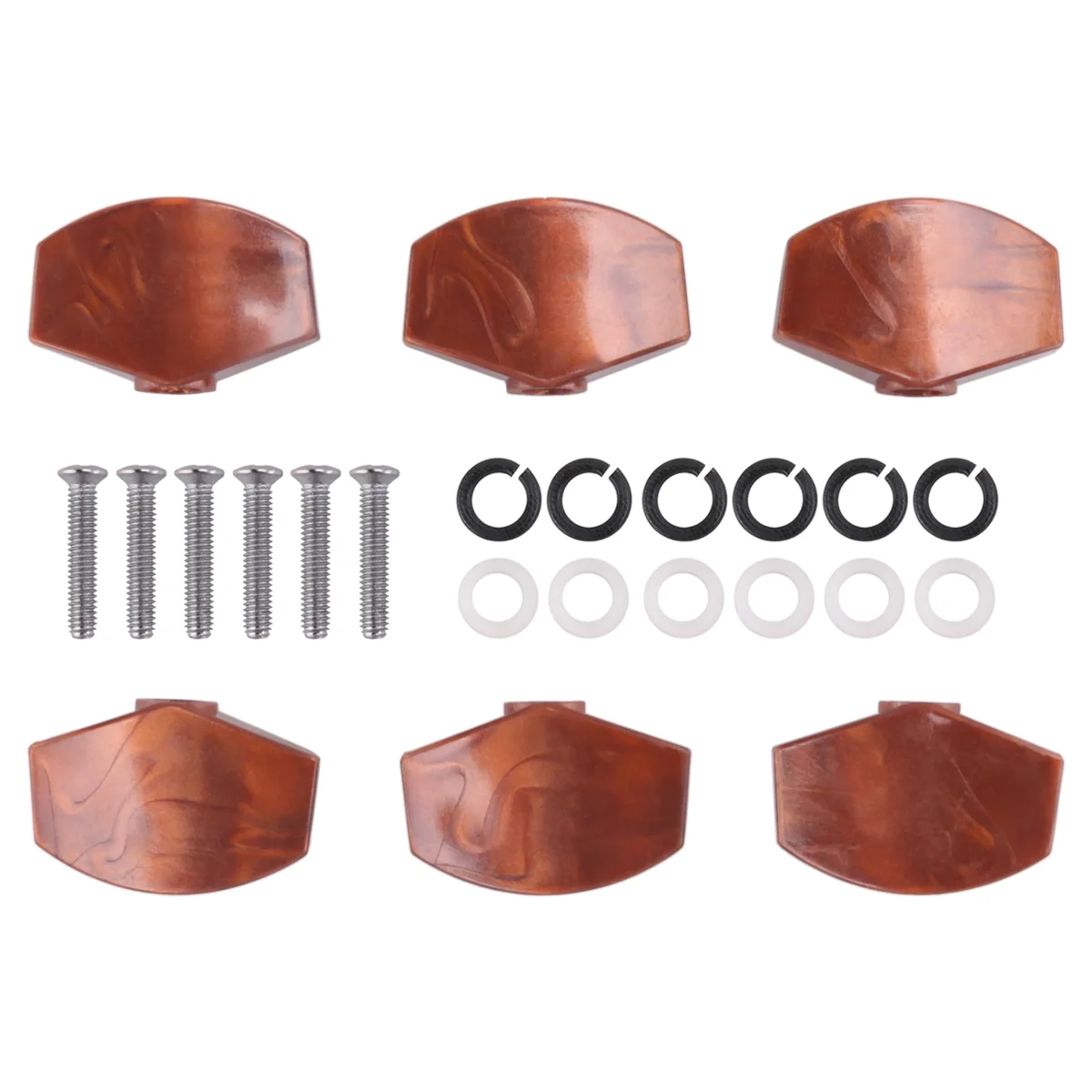 6 unids/set de botones de clavija de afinación de guitarra, perillas de clavijas de afinación, botones de cabezales de máquina para guitarra rica