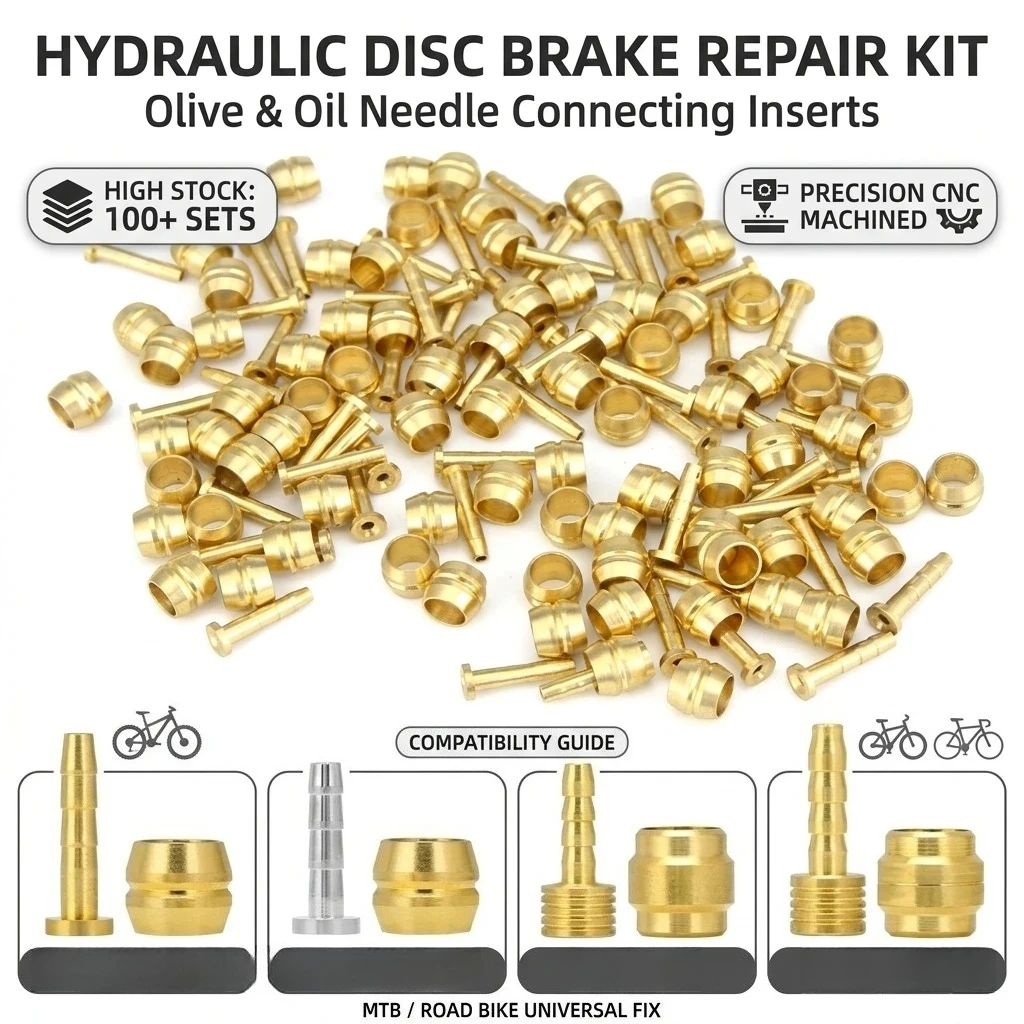 Hydraulic Disc Brake Hose Olive Connecting Insert Oil Needle Mountain Road Bicycle Bike Repair Component Tube Cable Cycling