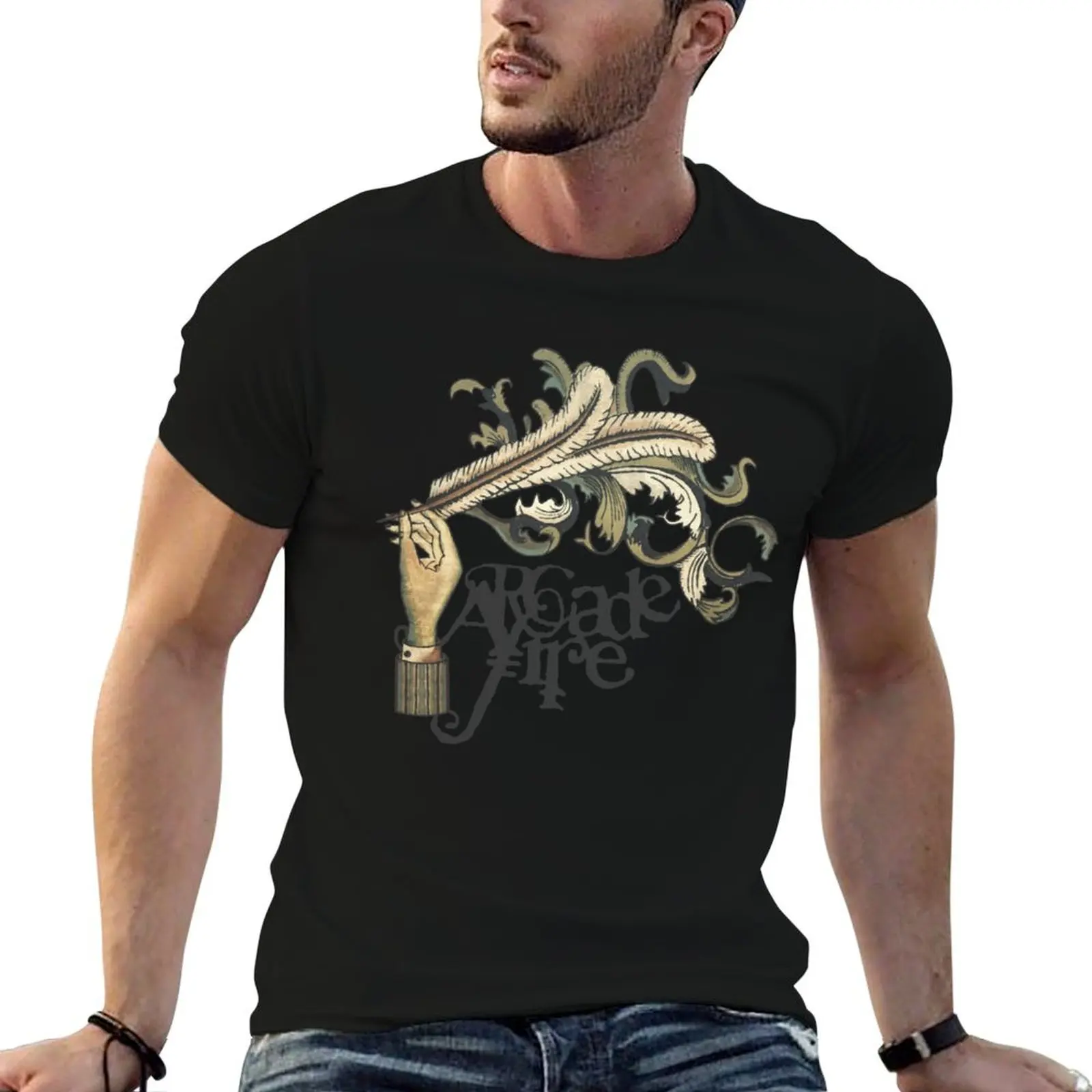 Camiseta de funeraria de fuego Arcade, camisetas personalizadas con estampado de animales para niños, camisetas personalizadas para hombres